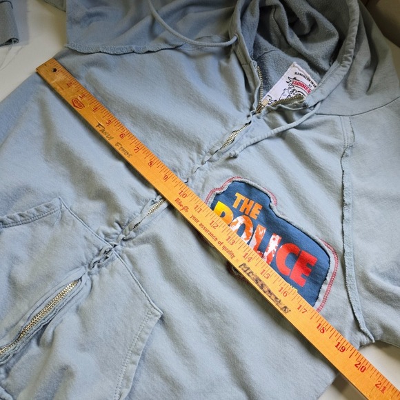 The Police Hoodie Women Large 2007 Tour Zip Up Blue Graphic USA Limited 678/1000 - Picture 7 of 10